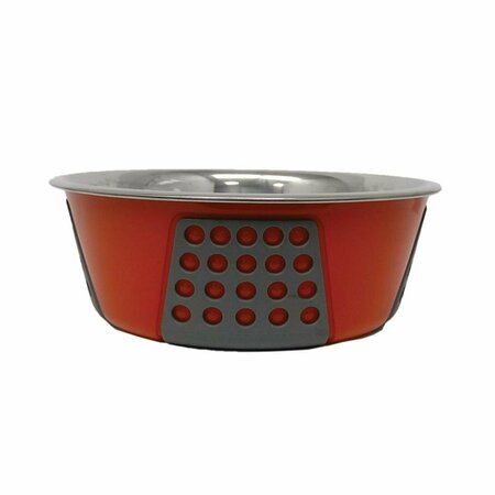 BELIEVERCREYENTE 55 oz Spot Tribeca Dog Bowl, Red BE3090463